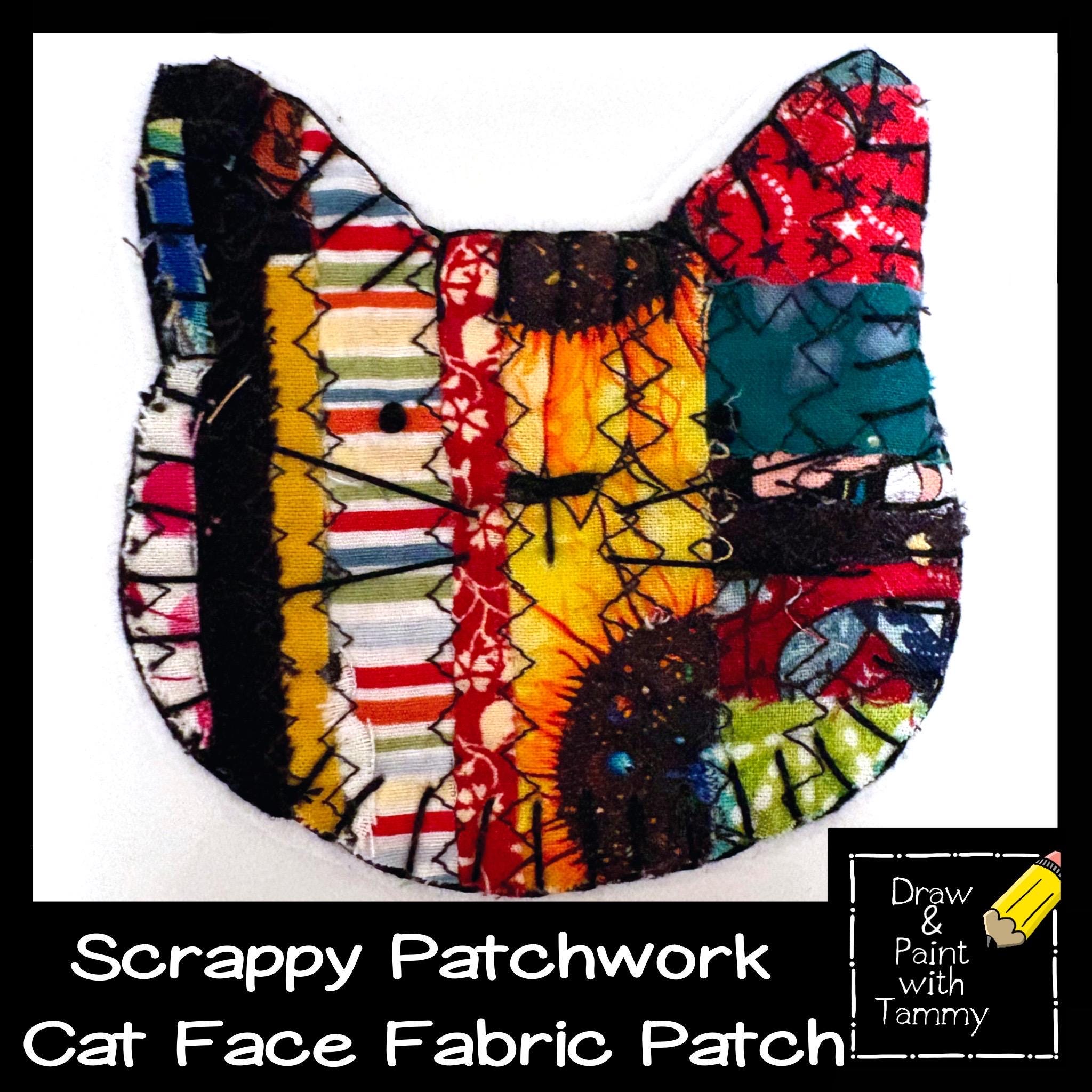 Handmade Patchwork Cat Applique - Iron on or Sew on Quilt Patch - Etsy