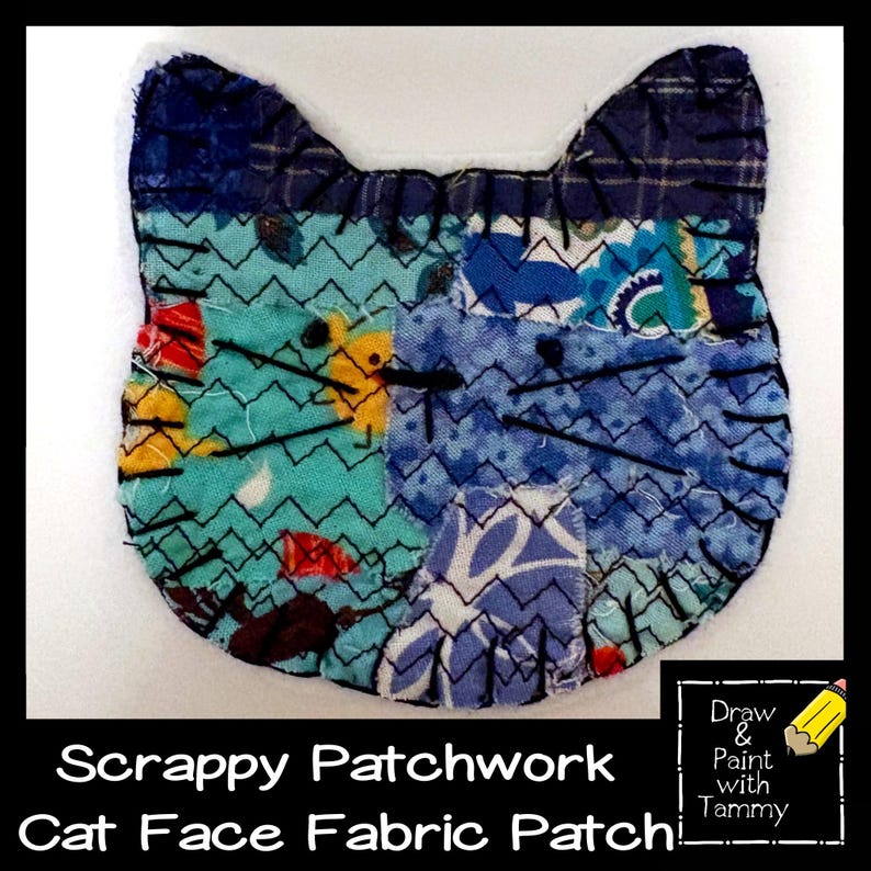 Handmade Patchwork Cat Applique - Iron on or Sew on Quilt Patch - Etsy