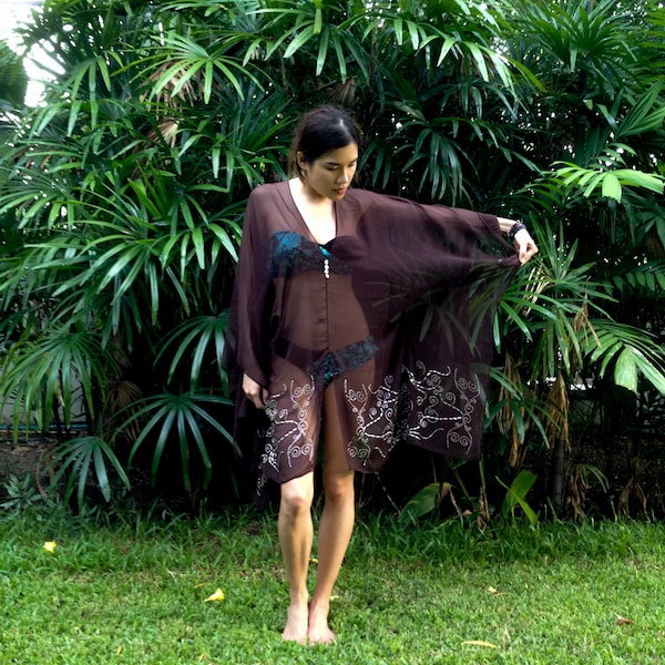 Caftan bijou marron