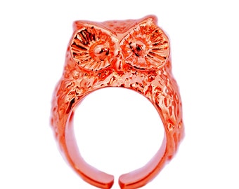 Rose Gold Owl Ring