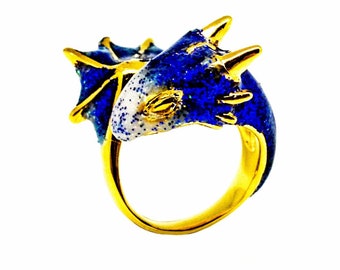 Gold Saphir Drachenring