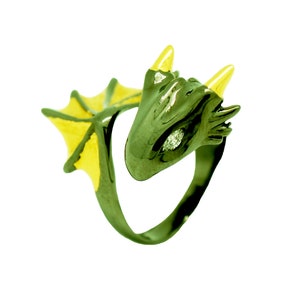 Diamond Black Knight Dragon Vermeil Ring