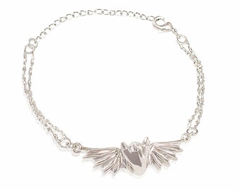 Rhodium Dragon Bracelet
