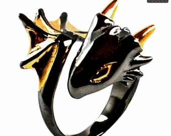 Black Knight Dragon Vermeil Ring