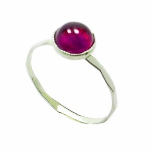 Silver Ruby Knuckle Ring
