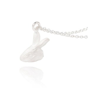 Snow rabbit bunny charm necklace | Silver Peter rabbit necklace for women | rabbit lover gift | year of rabbit