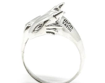 Baby Silver Dragon Ring