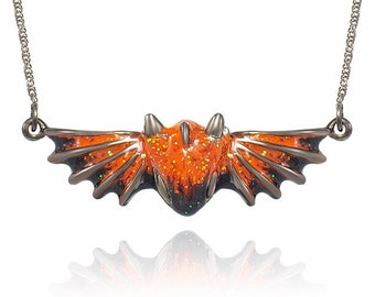 Black Garnet Dragon Necklace