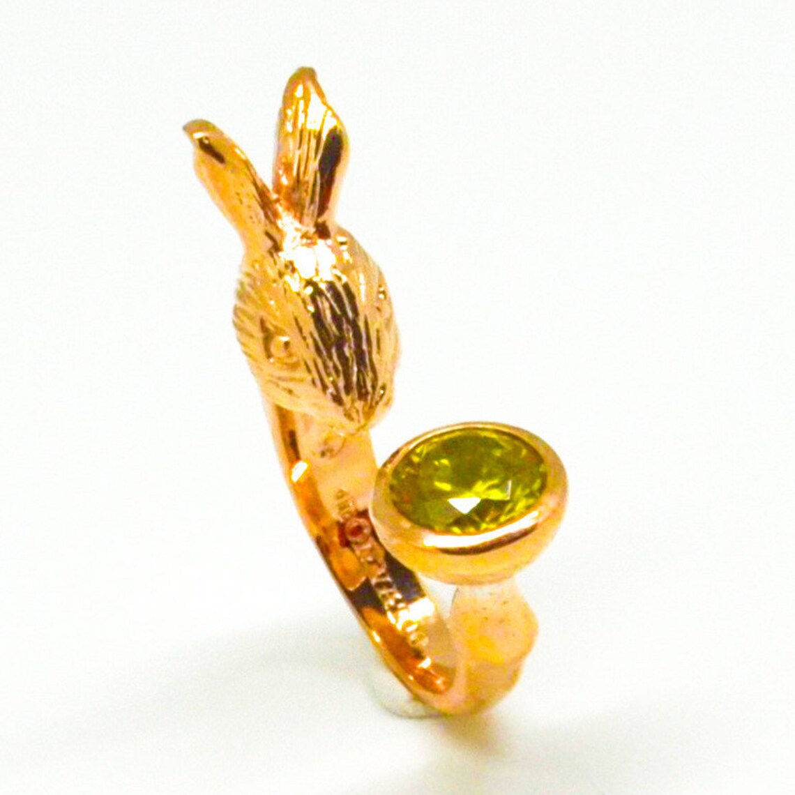 Rose Gold Golden Eye Rabbit Ring - Etsy
