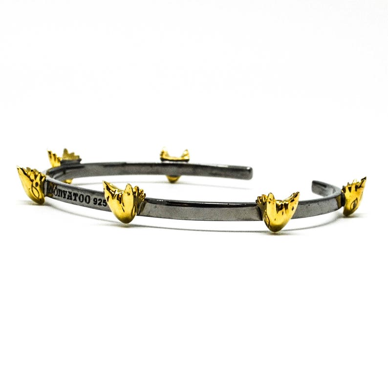 Black Knight Dragon Vermeil Bangle - Etsy