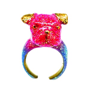 Cobalt Pug Ring