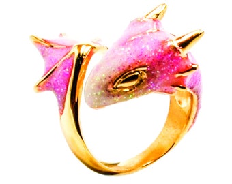 Gold Topaz Dragon Ring