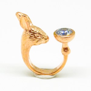 Rosy Glacier Rabbit Ring