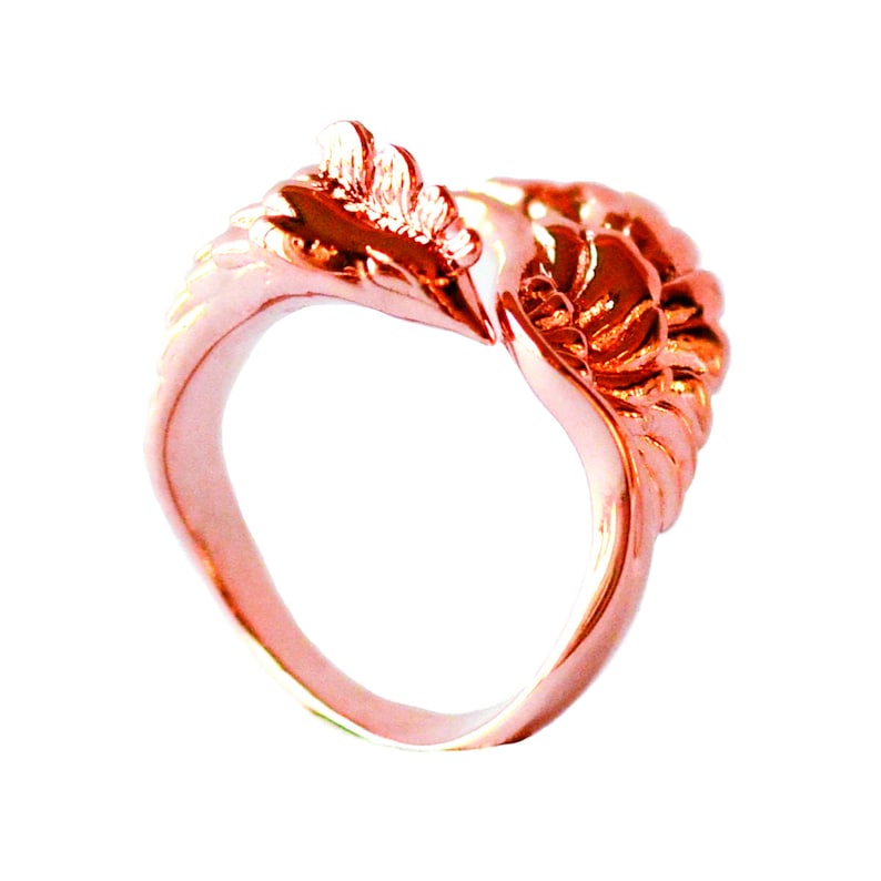 Rose Gold Phoenix Ring Etsy