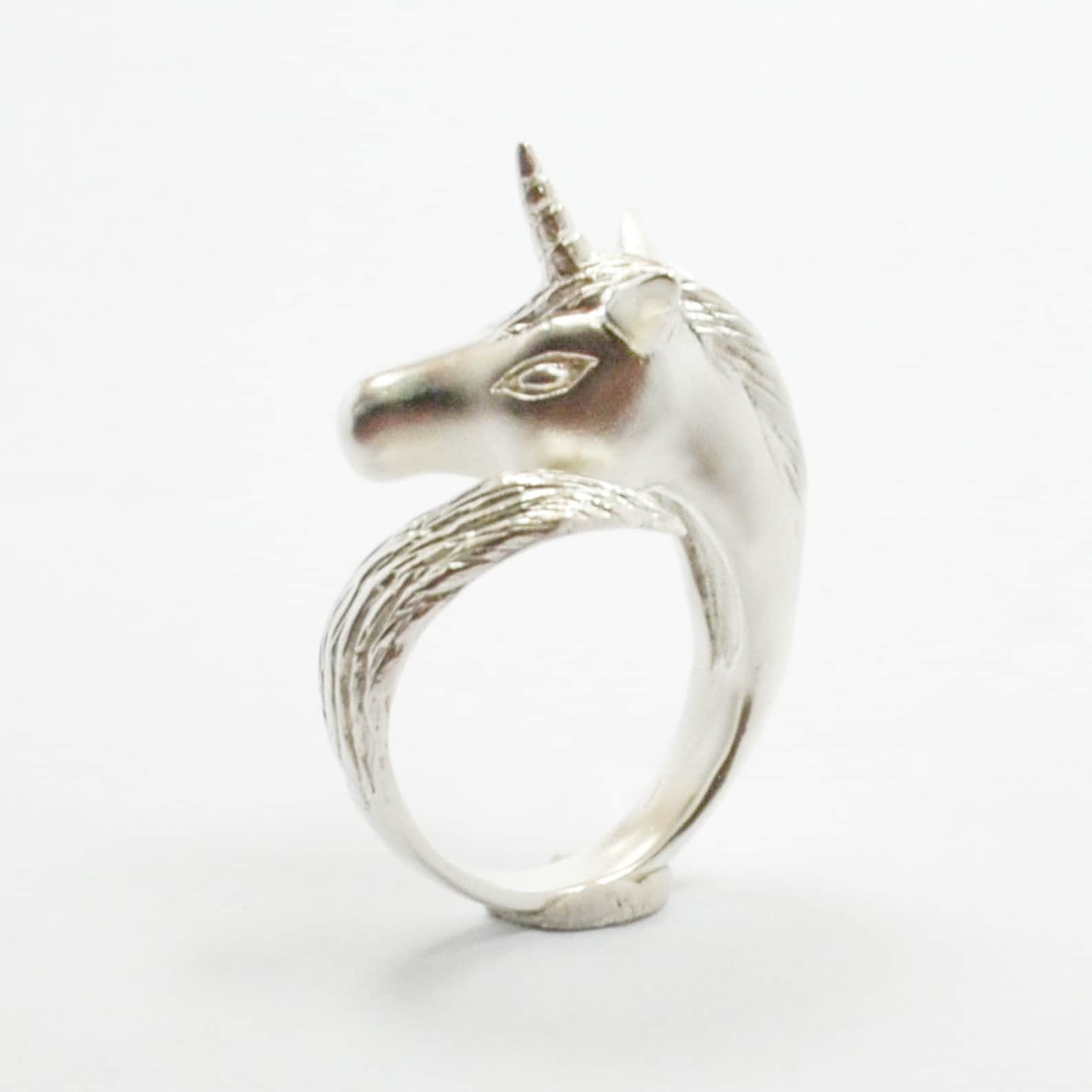 Silver Unicorn Ring Etsy