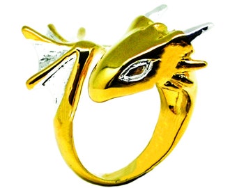 Anillo dragón guerrero de oro