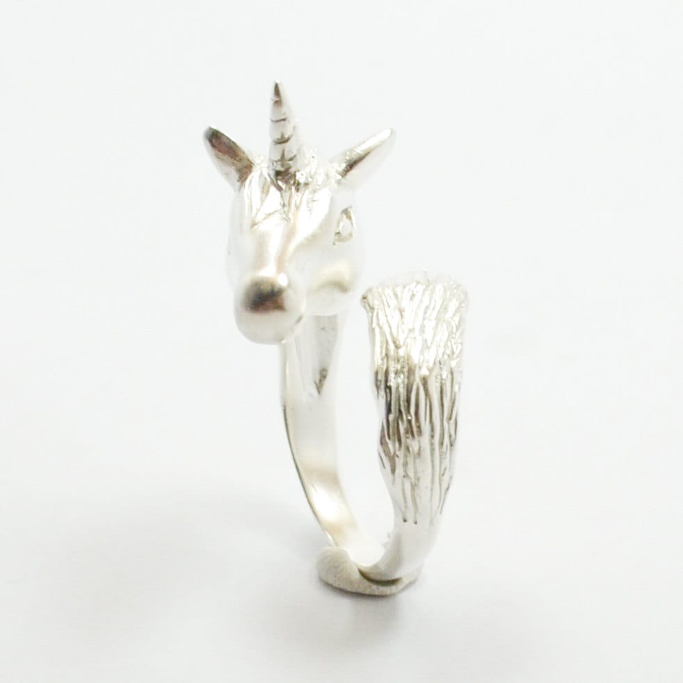 Silver Unicorn Ring Etsy