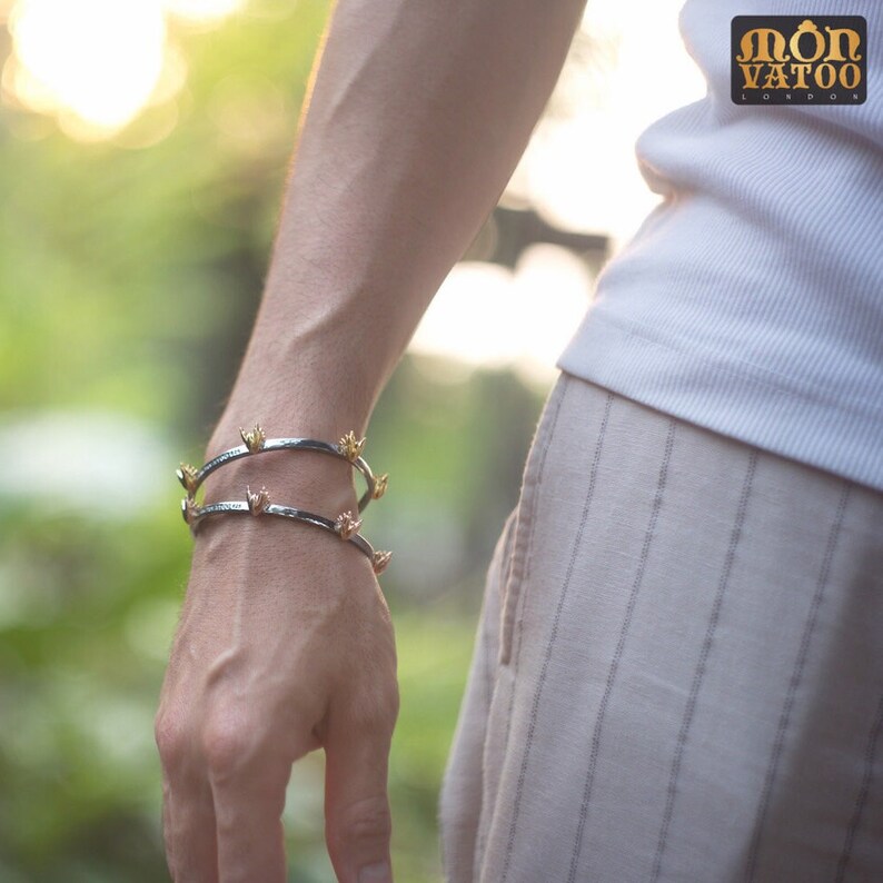 Black Knight Dragon Vermeil Bangle - Etsy