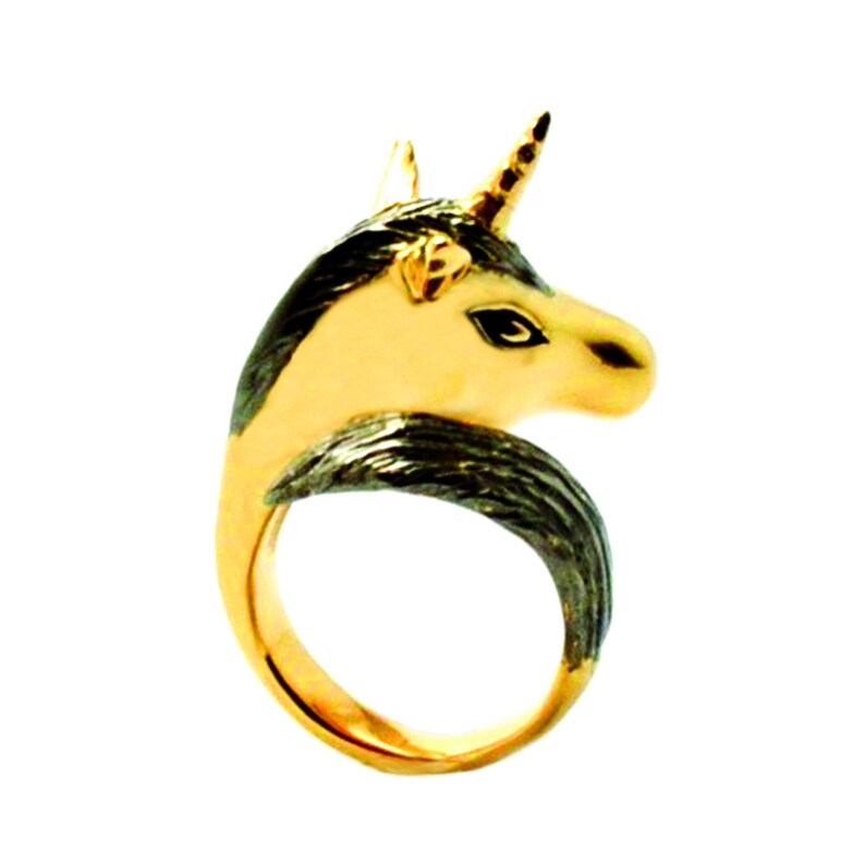 Black Knight Unicorn Ring image 2