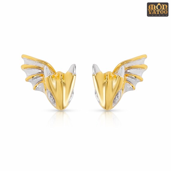 Gold Warrior Dragon Stud Earrings | Etsy