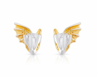Snow Dragon Stud Earrings