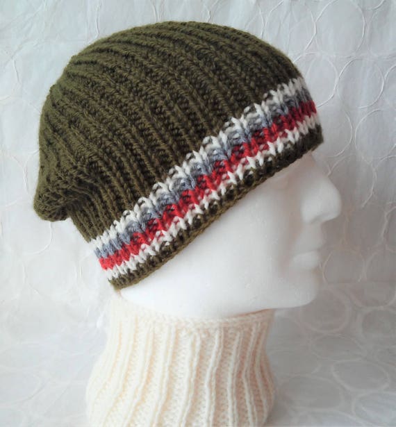 olive green wool hat