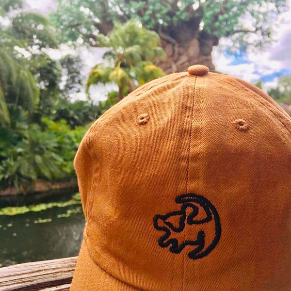 Lion King Simba Outline Embroidered disney baseball dad hat- 13 hat colors, and monogramming available