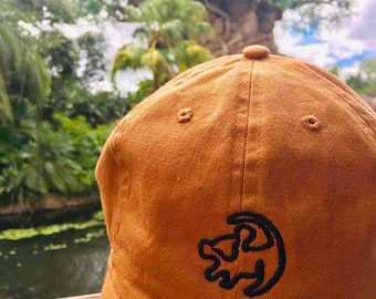 Lion King Simba Outline Embroidered disney baseball dad hat- 13 hat colors, and monogramming available