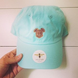 Disney Mickey Waffle Embroidered baseball dad hat. Adult and youth kids sizes available.