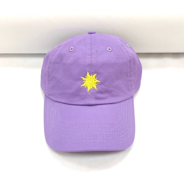 Rapunzel Tangled Sun Disney embroidered baseball dad hat- Custom monogramming and 13 colors offered!