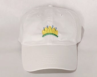 Princess and the Frog Tiana crown hat Embroidered baseball dad hat- back monogramming and 13 colors available