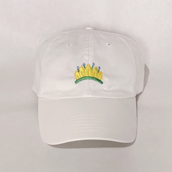 Princess and the Frog Tiana crown hat Embroidered baseball dad hat- back monogramming and 13 colors available