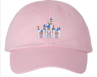 Disney Parks Disneyland pink Sleeping beauty Castle Blue Baseball Hat rare Disney Parks Stoney Clover Lane WDW Trucker Pink Cap  main image 3
