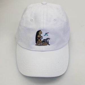 Pocahontas Meeko and flit Embroidered Disney Youth and Adult size baseball cap dad hat- custom monogramming available.