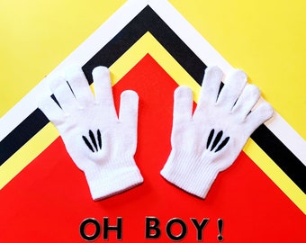 Embroidered Mickey Mouse Gloves: Halloween Costume, Winter Park Magic