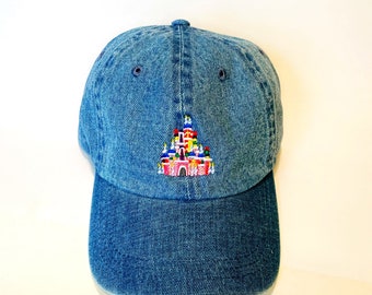 Disney World Cake Castle Embroidered baseball dad hat- back monogramming and 13 colors available