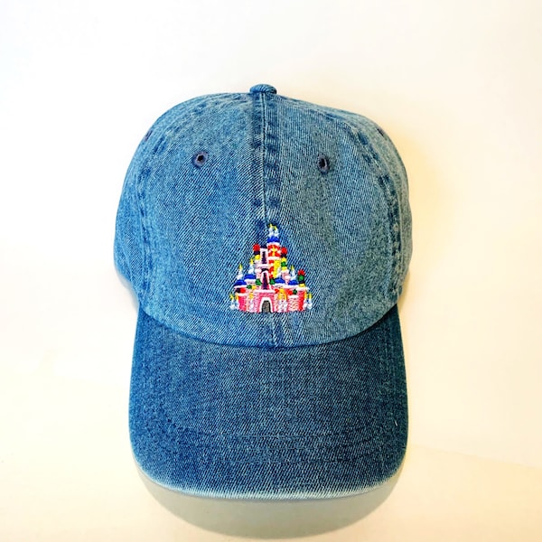 Disney World Cake Castle Embroidered baseball dad hat- back monogramming and 13 colors available