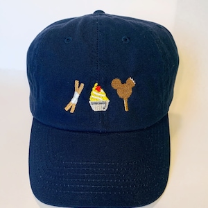 Pick your own disney snacks embroidered dad hat. Available in 13 colors. Free shipping!