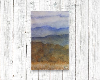 Fall in the Smokies, Watercolor Garden Flag - 12" x 18"