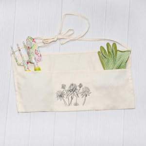Coneflower Gardener Apron, Hand Drawn Design