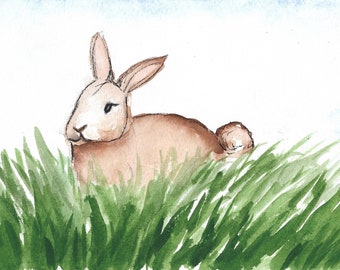 Spring Bunny Fine Art Prints, 5x7 inches