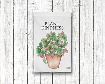 Strawberry Potted Plant Garden Flag, 12x18 inches, Plant Kindness