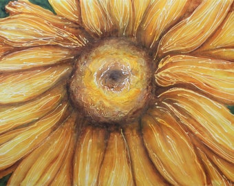 Yellow Fall Flower Watercolor Fine Art Print, Available in 12x8, 17x11, and 28x20 inches