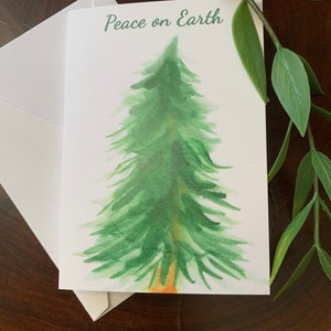 Peace on Earth Christmas Tree Card Set of 10