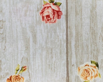 Rose fabric with wood look