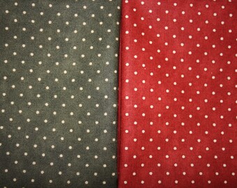 Confezione in tessuto 2 scampoli punteggiati