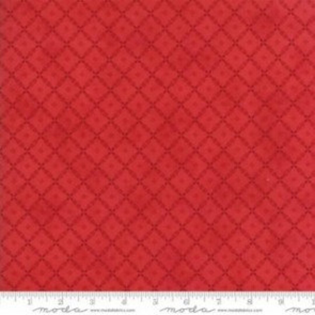 Farmhouse Reds minick and Simpson Red Patchwork Fabric - Etsy