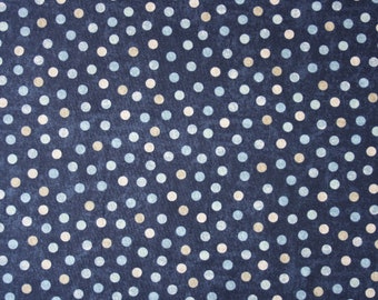 Patchwork fabric blue dots