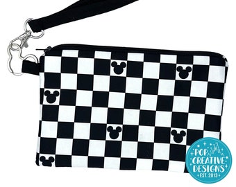 Magical Checker Wristlet Purse