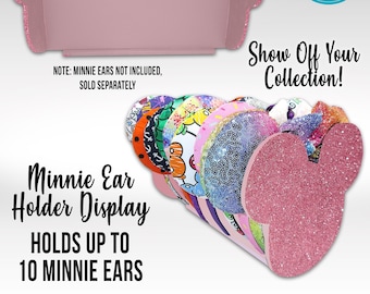 Rose Gold Glitter Minnie Ear Holder Display